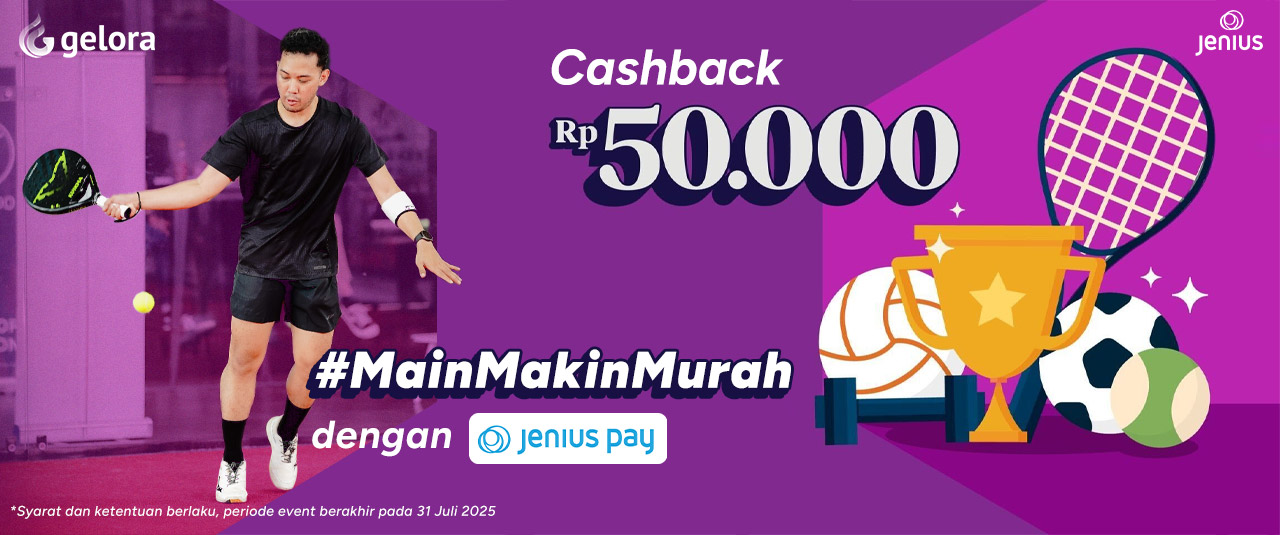 Dapatkan cashback Rp50,000 dengan minimum transaksi Rp600,000 di situs atau aplikasi Gelora